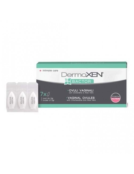 Dermoxen Bactor Vaginal Ovules Υπόθετα που Προστατέυουν τη Φυσική Άμυνα του Κόλπου, 7 x 2gr