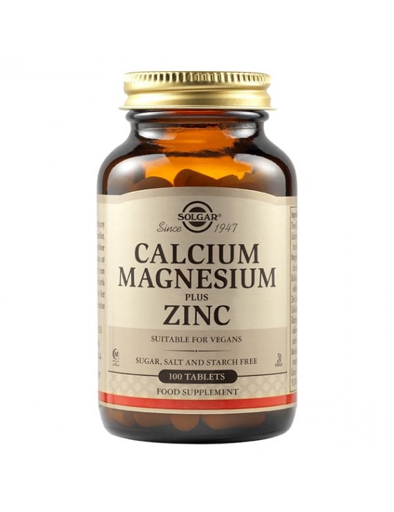 Solgar Calcium Magnesium plus Zinc,100tabs