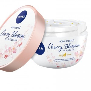 Nivea Body Souffle Cherry Blossom & Jojoba Oil Cream Κρέμα Σώματος 200ml.
