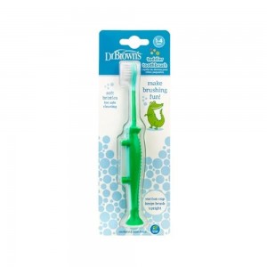 Dr. Brown's Toddler Toothbrush HG 059 Βρεφική/Παιδική Οδοντόβουρτσα Πράσινος Κροκόδειλος, 1-4 ετών, 1τεμ