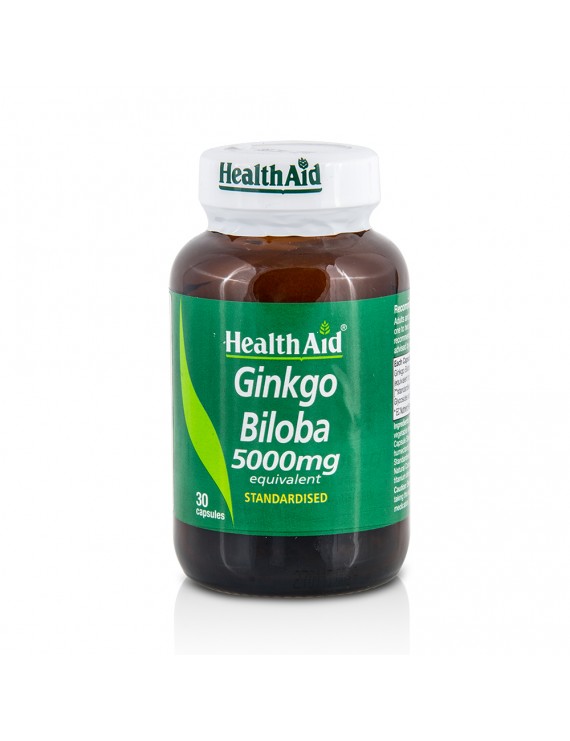 Health Aid Herbs Ginkgo Biloba Gb 5000 30cap (Μνήμη - Συγκέντρωση)