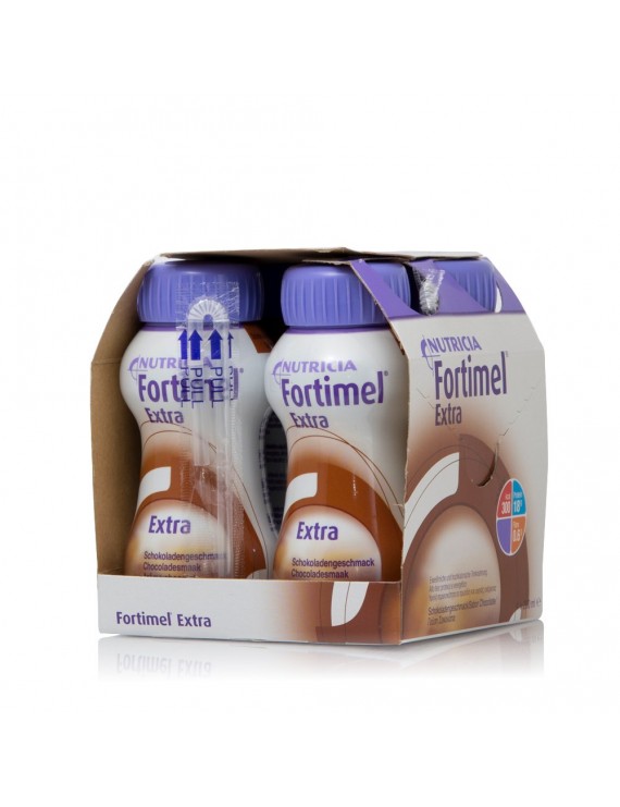 Fortimel Extra με γεύση Σοκολάτα 4Χ200ml (Συσκευασία των 4τεμάχιων)