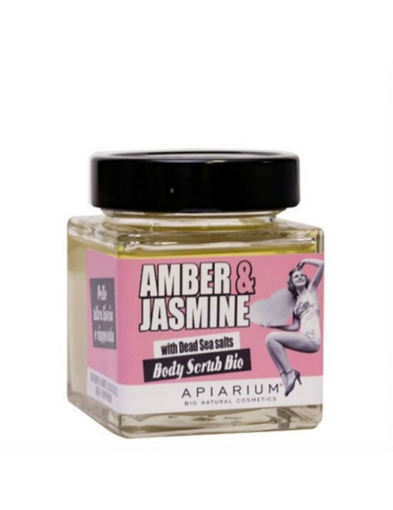 Apiarium Amber & Jasmine Body Scrub Bio 410gr (Βιολογικό Peeling Σώματος Κεχριμπάρι & Γιασεμί)