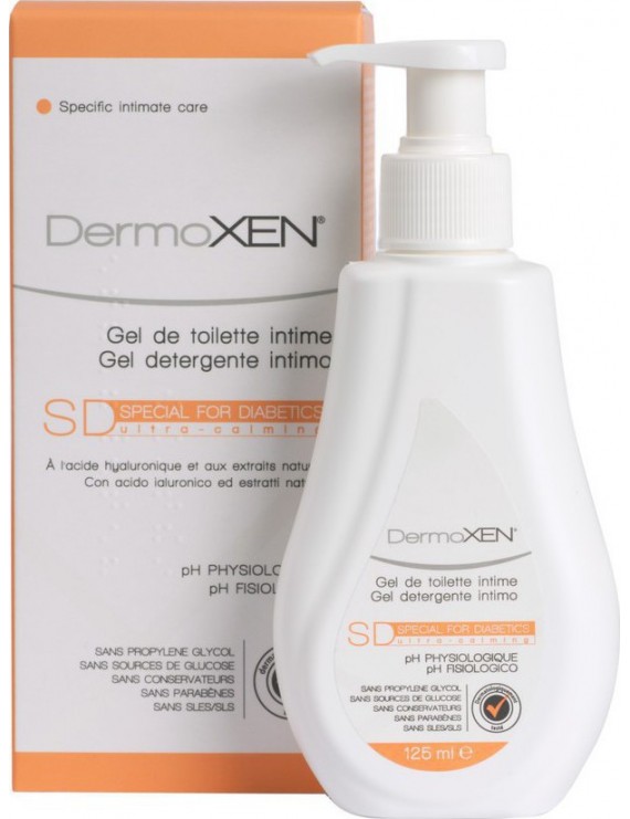 Dermoxen Ultra Calming SD Intimate Cleanser, Καθαριστικό Τζέλ Για Την Ευαίσθητη Περιοχή Ειδικό Για Διαβητικούς, 125ml