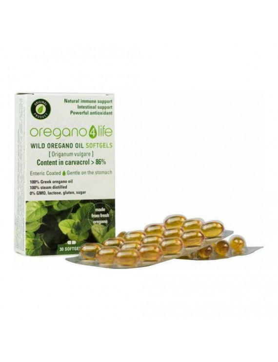 Oregano4Life Wild Oregano Oil 10% Αιθέριο Έλαιο Ρίγανης 30softgels