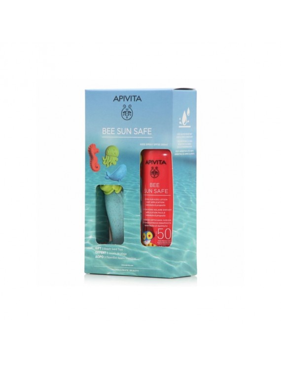 Apivita Bee Sun Safe Promo Pack με Hydra Sun Kids Lotion SPF50 & Δώρο 3 Παιχνίδια Άμμου Παραλίας, 1σετ