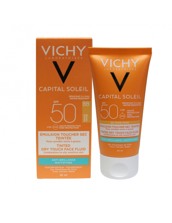 Vichy Ideal Soleil Dry Touch Tinted BB face fluid SPF50 50 ml