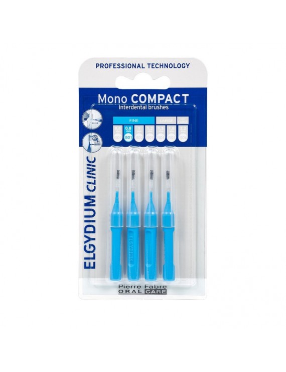 Elgydium Clinic Mono Compact Blue 0.4 Μεσοδόντια Βουρτσάκια 4τμχ