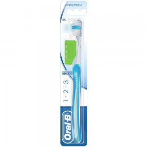 OralB Indicator 1-2-3 Οδοντόβουρτσα Μέτρια 35mm, 1 τεμαχιο