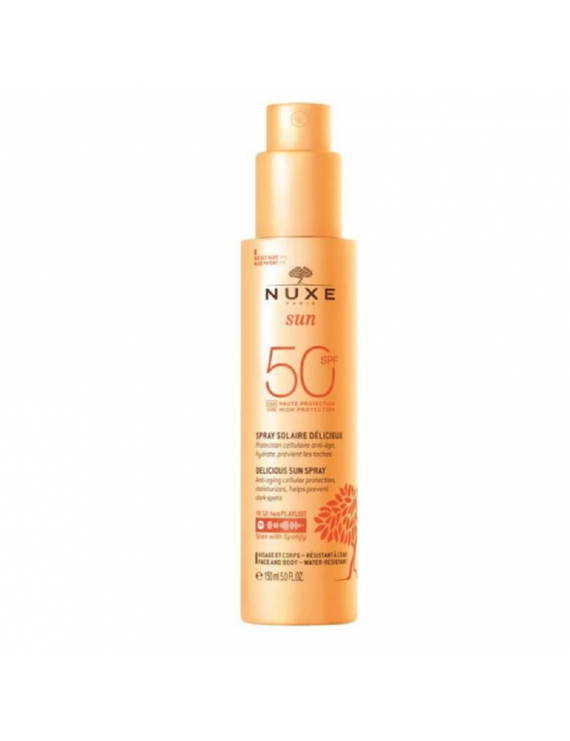 Nuxe Delicious Sun Spray High Protection SPF50 Αντηλιακό Γαλάκτωμα για Πρόσωπο & Σώμα, 150ml