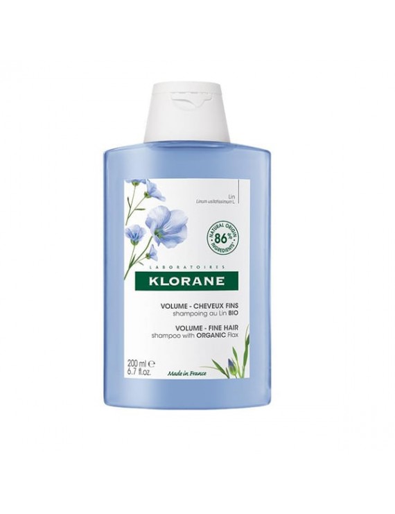 Klorane Flax Fiber Volume & Texture Shampoo BIO Σαμπουάν με Ίνες Λιναριού 200ml