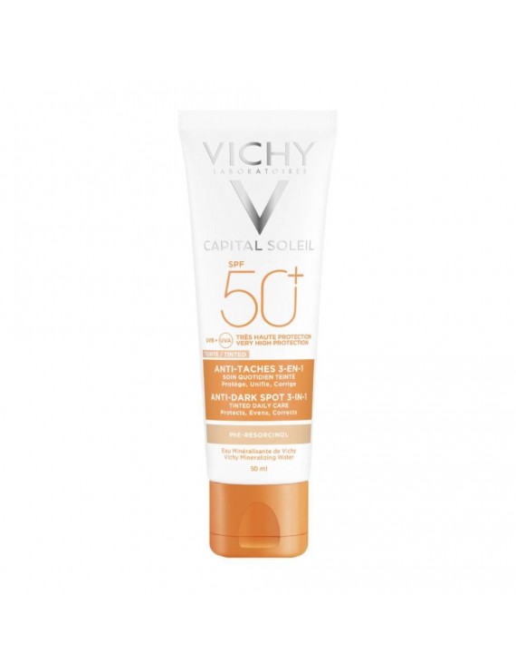 Vichy Ideal Soleil SPF50+ Anti Spot Αντιηλιακή Προσώπου κατά των Κηλίδων με Χρώμα & μη Λιπαρή Υφή, 50ml