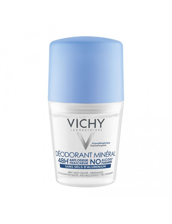 Vichy Deodorant Mineral 48h Roll On Αποσμητικό Χωρίς Άλατα Αλουμινίου, για Ευαίσθητα Δέρματα, 50ml