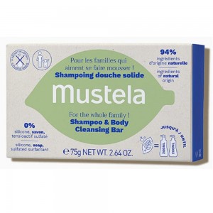 Mustela Shampoo & Body Cleansing Bar Μπάρα Καθαρισμού για Σώμα & Μαλλιά, 75g