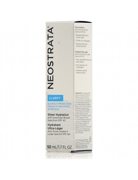 Neostrata Clarify Sheer Hydration Λεπτόρρευστη Κρέμα Ημέρας για Λιπαρό Δέρμα SPF40, 50ml