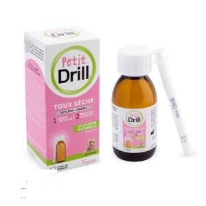 Petit Drill Παιδικό Σιρόπι για τον Ξηρό Βήχα με Γεύση Φράουλα για Βρέφη από 6 Μηνών & Παιδιά έως 6 Ετών, 125ml