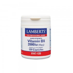 LAMBERTS Vitamin D3 2000iu, 120 κάψουλες 