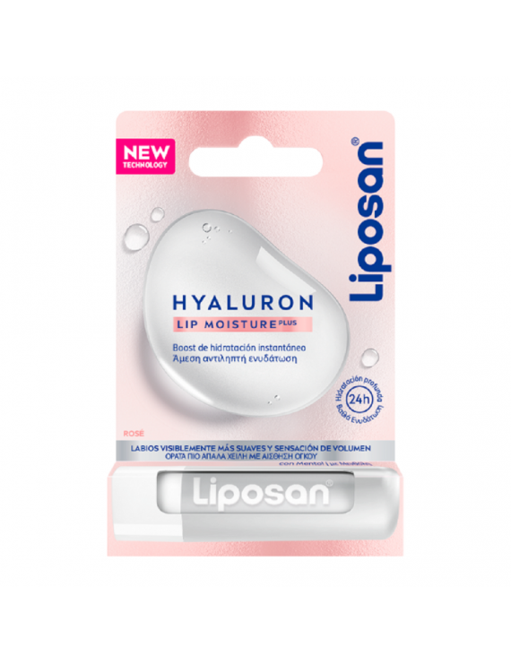 Liposan Hyaluron Lip Moisture Plus Rose για Ενυδατωμένα & Σαρκώδη Χείλη, 5,2g