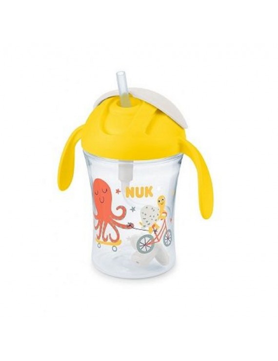 Nuk Motion Cup Παιδικό Ποτηράκι με Λαβές και Καλαμάκι για 8m+, 230ml