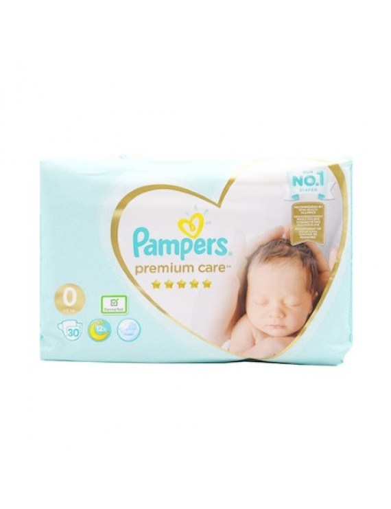 Pampers Premium Care Value Pack No.0 (Premature) 1-2.5 kg Βρεφικές Πάνες, 30 τεμάχια