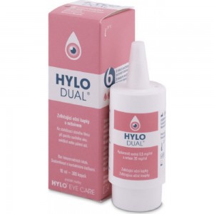 Hylo Dual Λιπαντικές Οφθαλμικές Σταγόνες Ιδανικές για Ξηρότητα, Κνησμό & Αίσθημα Καψίματος, 10ml (300 σταγόνες)