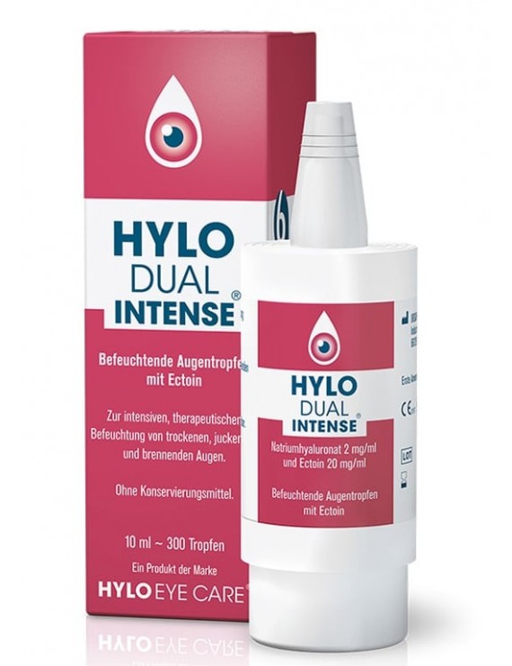 Hylo Dual Intense Λιπαντικές Οφθαλμικές Σταγόνες για την Επίμονη Ξηροφθαλμία, 10ml (300 σταγόνες)