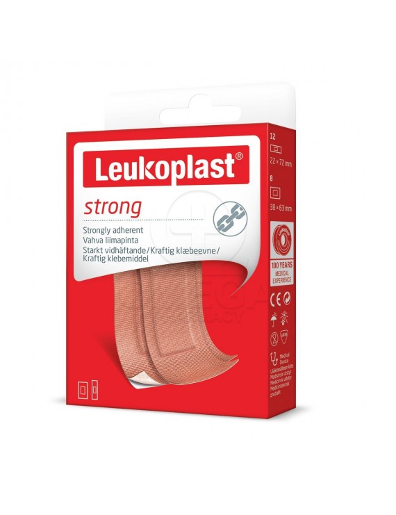 Leukoplast Strong Αυτοκόλλητα Επιθέματα για Βαθιά Κοψίματα σε 2 Μεγέθη 20 τεμάχια