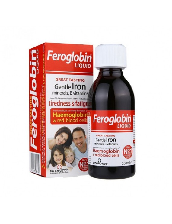 Vitabiotics Feroglobin B12 Liquid Σκεύασμα Υγρού Σιδήρου & Βιταμινών 200 ml. 