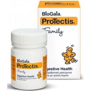 Biogaia Protectis Family με γεύση Λεμόνι, 60tabs 