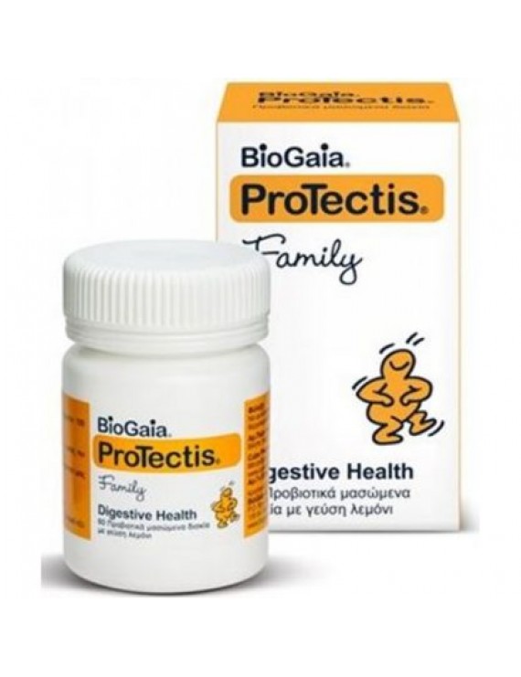 Biogaia Protectis Family με γεύση Λεμόνι, 60tabs 