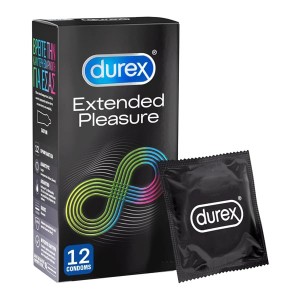 Durex Extended Pleasure Προφυλακτικά Για Απόλαυση Παρατεταμένης Διάρκειας, 12τεμ