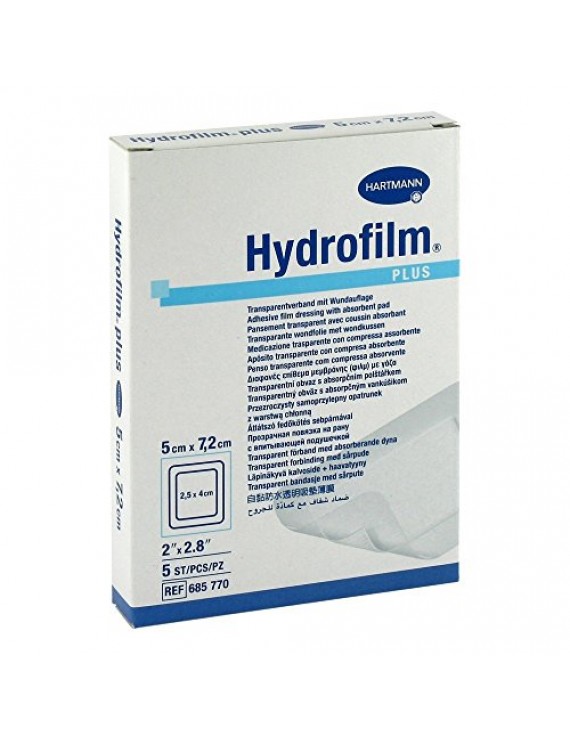 Hartmann Hydrofilm Plus 5x7,2cm Αυτοκόλλητο Διάφανο Επίθεμα 5τμχ 