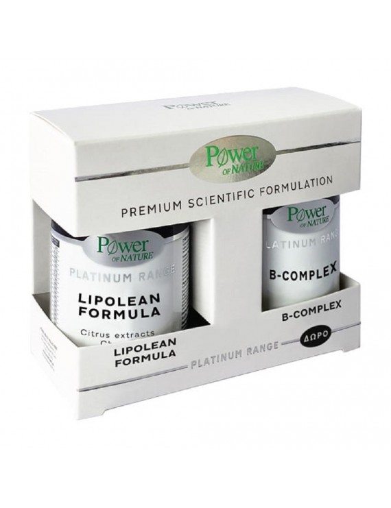 Power of Nature Premium Platinum Lipolean Formula Φόρμουλα με Λιποτροπικούς Παράγοντες, 60caps & Δώρο B-Complex, 20tabs