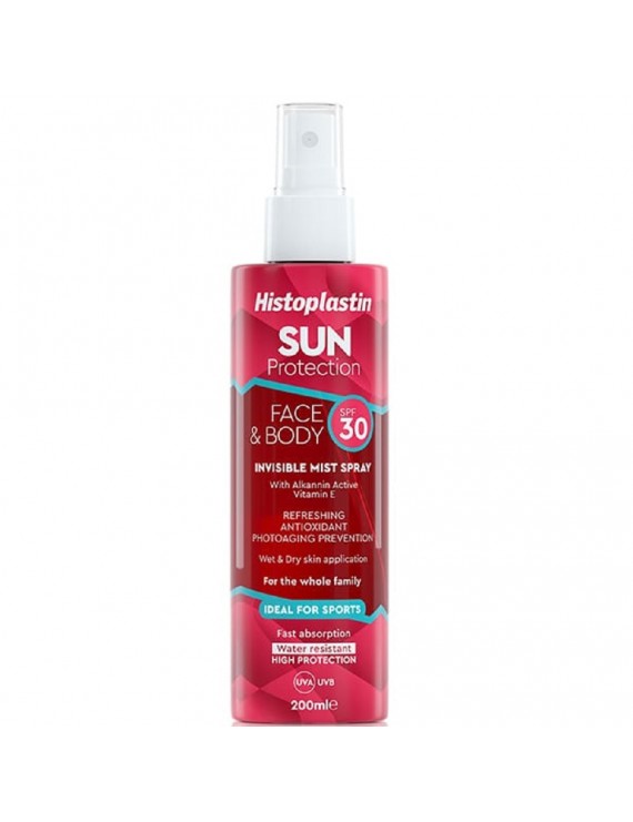 Histoplastin Sun Protection Face & Body Invisible Mist Spray SPF30 Δροσερό Αόρατο Mist Spray 200ml