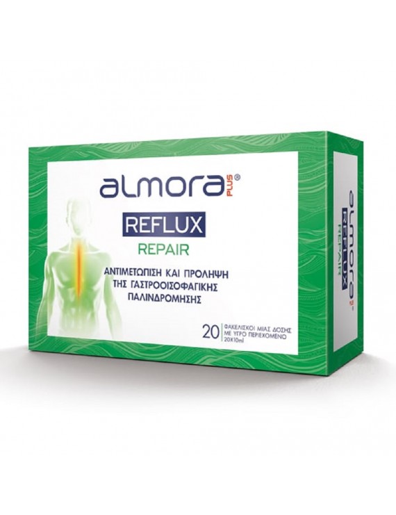 Almora Plus Reflux Repair για την Γαστροοισοφαγικής Παλινδρομικής Νόσο, 20 Φακελάκια x 10ml