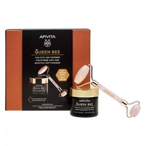 Apivita Πακέτο Προσφοράς Queen Bee με Kρέμα Ημέρας Ολιστικής Αντιγήρανσης Πλούσιας Υφής, 50ml & Face Roller, 1τεμ