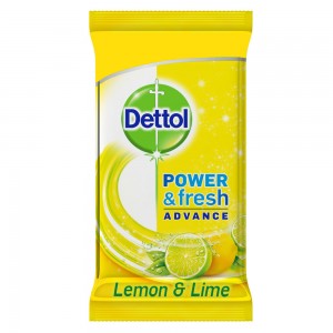 Dettol Αντιβακτηριδιακά Μαντηλάκια Καθαρισμού Επιφανειών με Άρωμα Λεμόνι & Lime, 40 τεμάχια