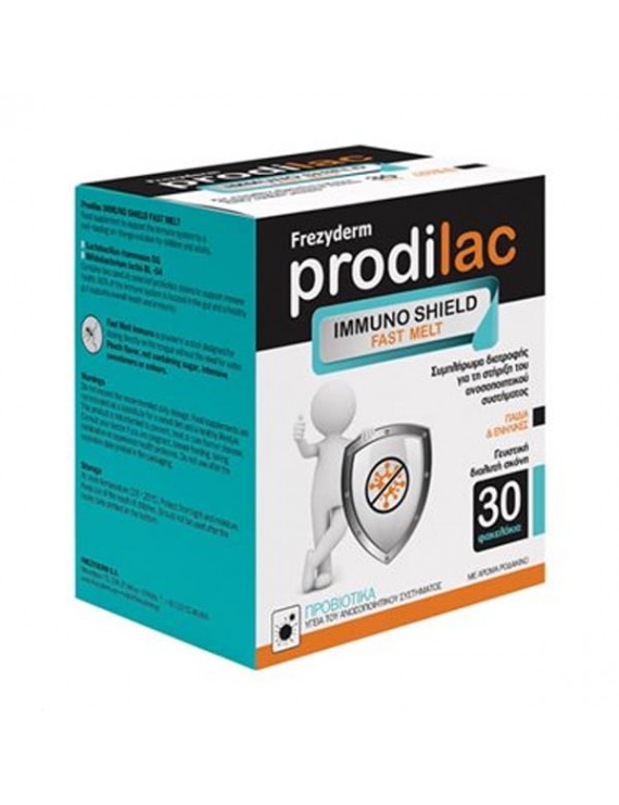 Frezyderm Prodilac Immuno Shield Fast Melt Συμπληρώμα Διατροφής για την Ενίσχυση του Ανοσοποιητικού Συστήματος, 30sachets