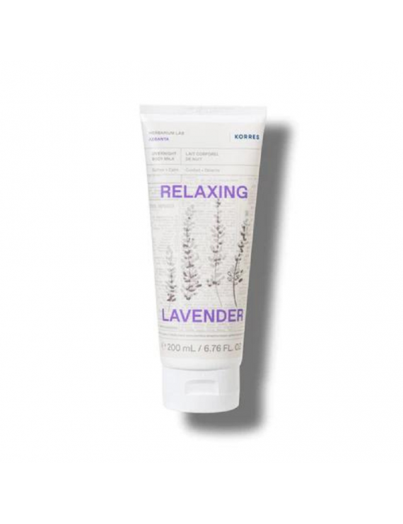 Korres Overnight Body Milk Relaxing Lavender Γαλάκτωμα Σώματος Λεβάντα για Αίσθηση Ηρεμίας & Χαλάρωσης πριν τον Ύπνο, 200ml