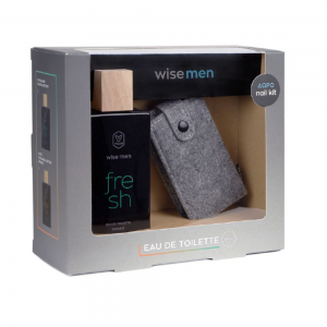 Vican Promo Wise Men Eau de Toilette Fresh Ανδρικό Άρωμα με Νότες Σανταλόξυλου & Musk, 100ml & Nail Kit, 1σετ