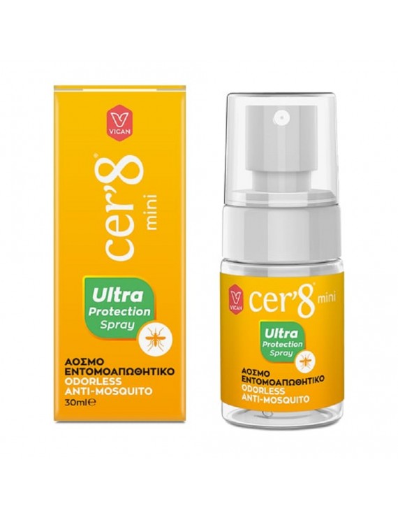 Cer' 8 Mini Ultra Protection Spray Άοσμο Εντομοαπωθητικό, 30ml