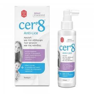 Cer'8 Anti Lice Spray Αγωγή Εξάλειψης των Ψειρών και της Κόνιδας, Άοσμο Σπρέι, 125ml