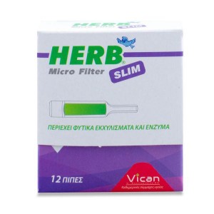 Herb Microfilter 12 πίπες για Slim τσιγάρο