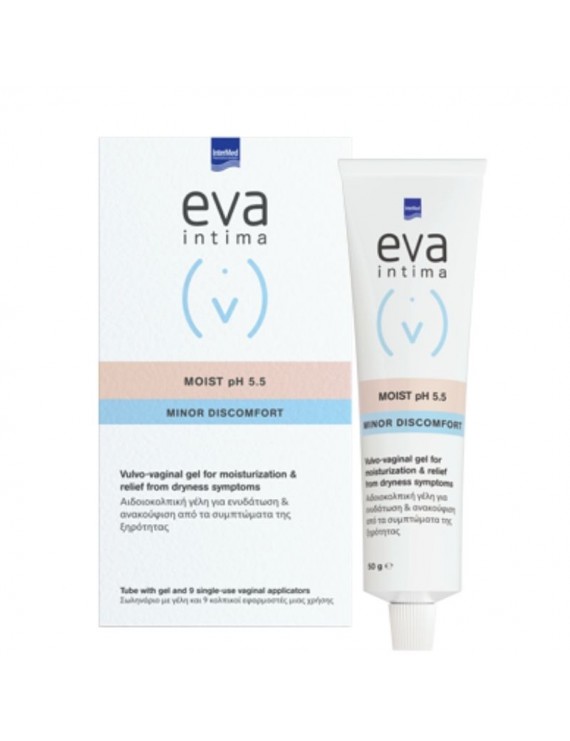 INTERMED EVA Intima Moist pH 5.5 9 Κολπικοί Εφαρμοστές μίας Χρήσης (χαμομηλι & αλόη)