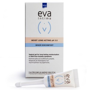 Eva Moist Long Acting pH3.0 , Υγραντική κολπική γέλη με υαλουρονικο οξυ 9 εφαρμοστες