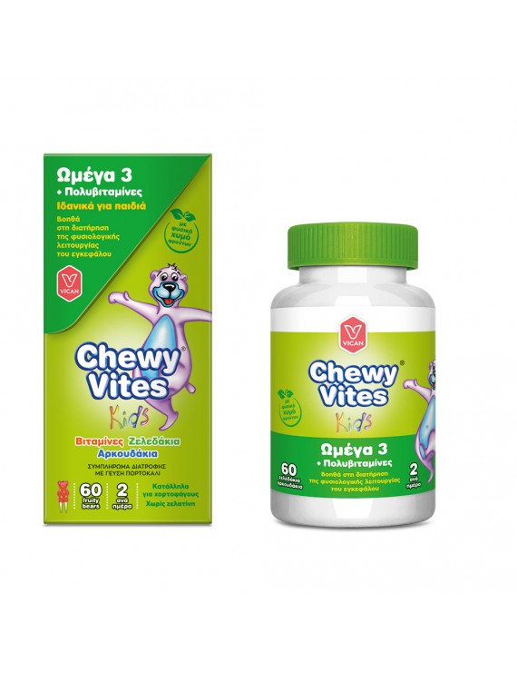 Chewy Vites Kids Omega 3 & Multivitamins, 60 gummies