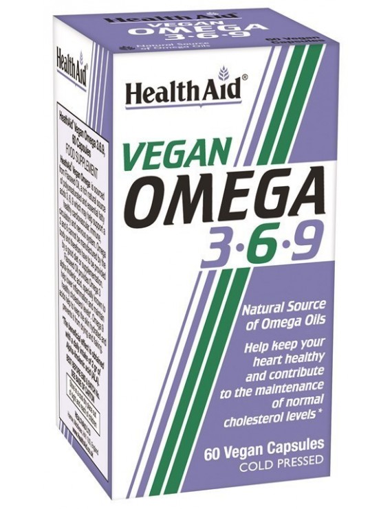 Health Aid Omega 3-6-9 VEGAN Ιχθυέλαια με Έλαια Λιναρόσπορου 60caps