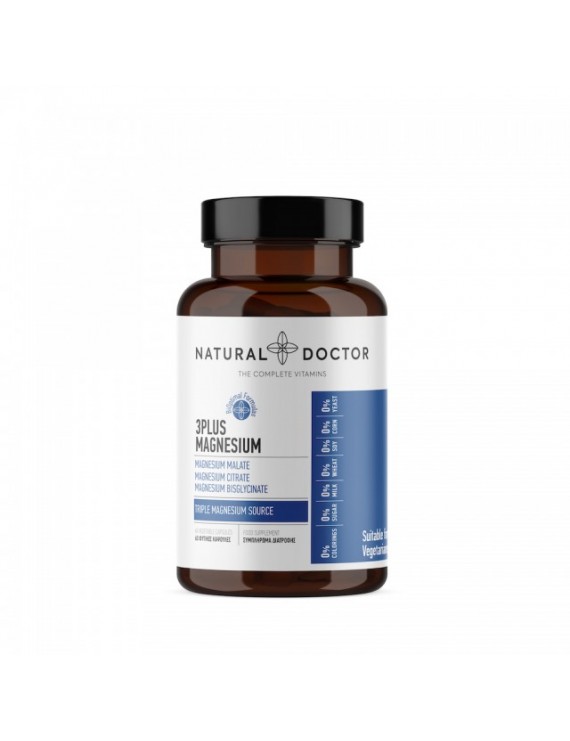 Natural Doctor 3 Plus Magnesium Συμπλήρωμα Διατροφής Μαγνησίου 60 Κάψουλες