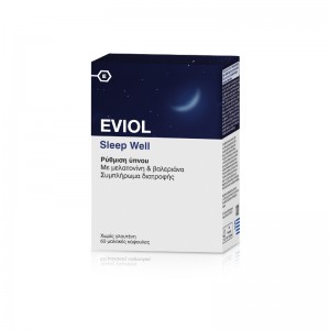Eviol Sleep Well Συμπλήρωμα Διατροφής για τη Ρύθμιση του Ύπνου 60 Κάψουλες