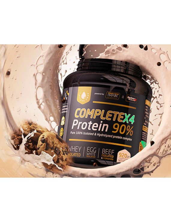 Scn CompleteX4 Egg/Whey/Beef isolate & hydrolyzed Protein formula 90% (Choco cookies) 900gr - Πρωτεϊνούχο συμπλήρωμα 4 πηγών